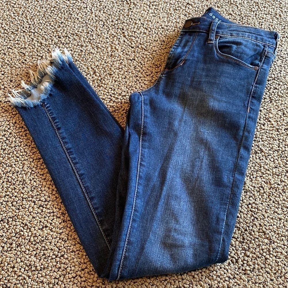 Articles of Society Distressed Hem Skinny Jeans Size 25 in EUC